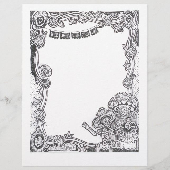 Dia De Los Muertos Skeleton Frame - (Devant)