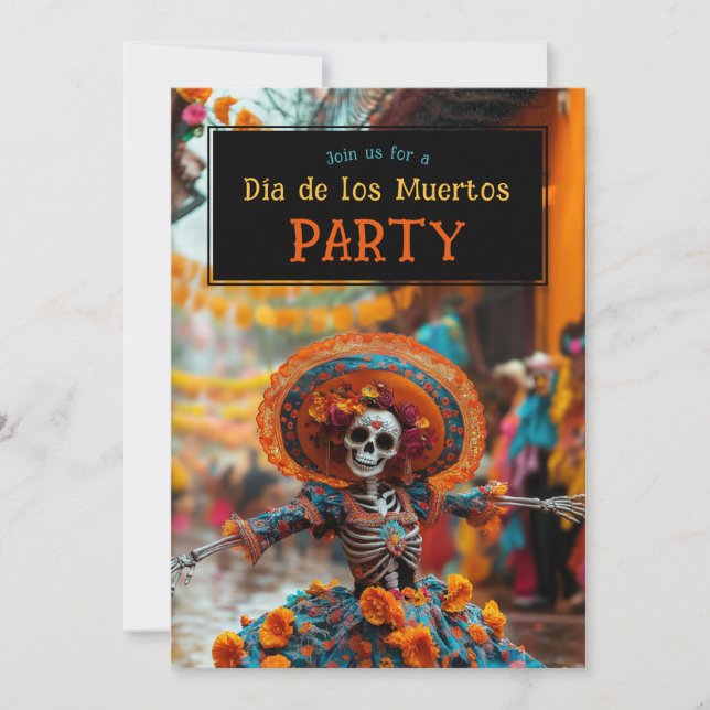 💀 Día de Muertos Invitation du Parti (Devant)