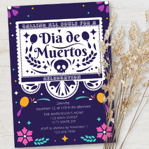 Dia De Muertos Simple Invitation de célébration