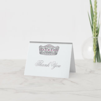 Diadème de princesse rose blanc Merci princesse