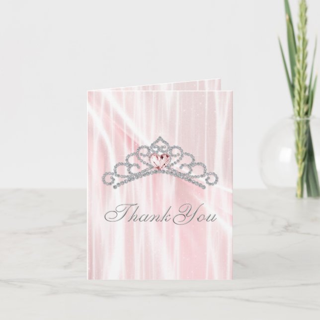 Diadème Diamant Rose Princesse Merci (Devant)