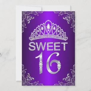 Diadème en diamant scintillant violet Invitation S