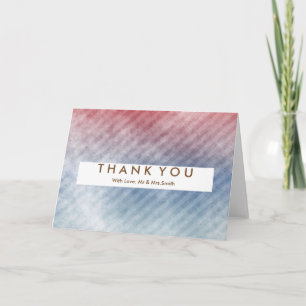 Diagonale bleu et rose rayure moderne Merci