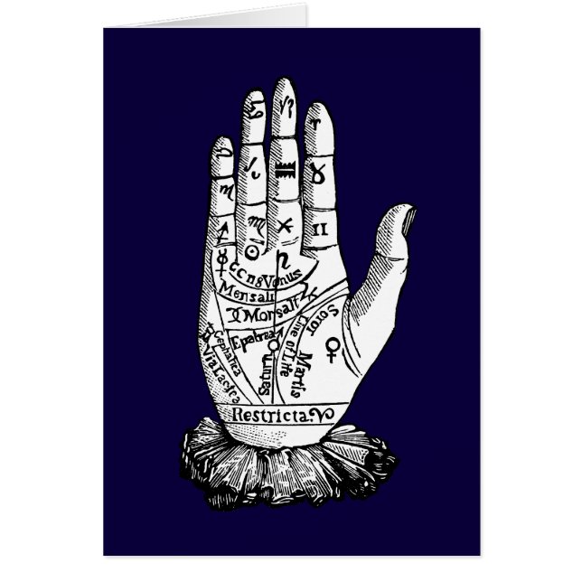 Diagramme de chiromancie, 1885 (Devant)