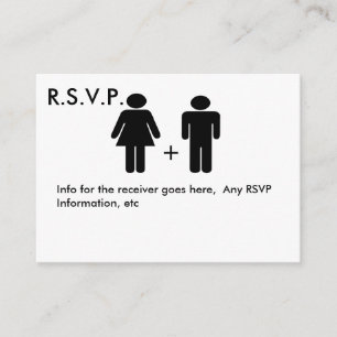 Diagramme de couple Carte RSVP Funny