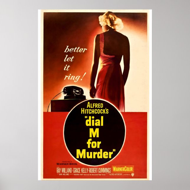 Dial M for Murder 1954 Affiche de film IMPRIMÉ A5- (Devant)