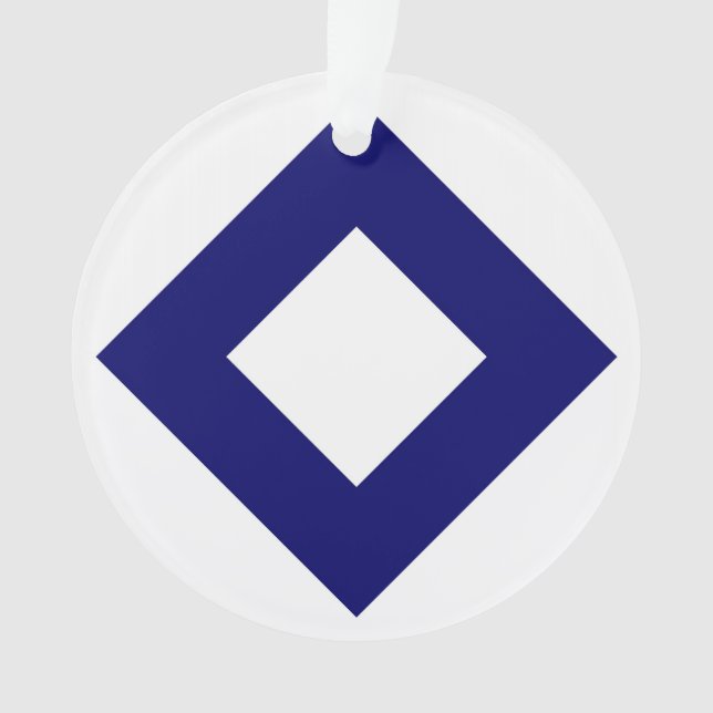 Diamant blanc, Bordure bleu gras (devant)