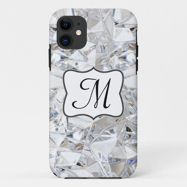 Diamant Cristal Glitz Monogramme IPHONE 5 Coque (Dos)
