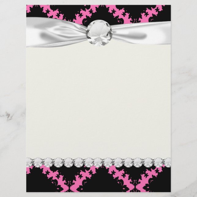diamant noir rose chaud mod damé (Devant)