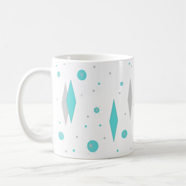 Diamant Turquoise Rétro & Mug Starburst (Gauche)