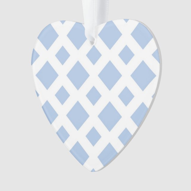 Diamants bleu clair sur blanc (devant)