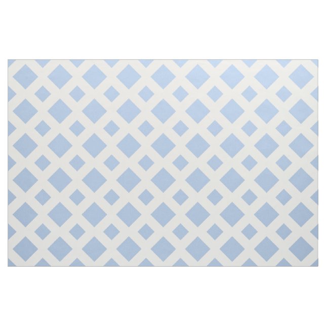 Diamants bleu-clair sur le tissu géométrique blanc (Fat Quarter)