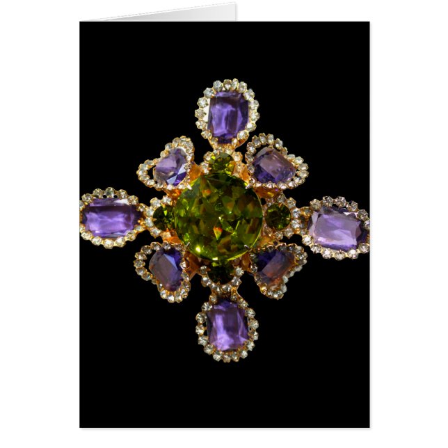 Diamants d'améthyste violet Emeralds bijoux (Devant)