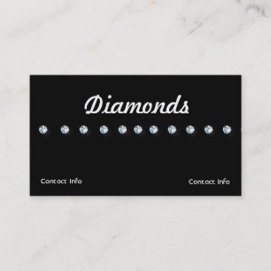 Diamants de cartes de visite de bijoux