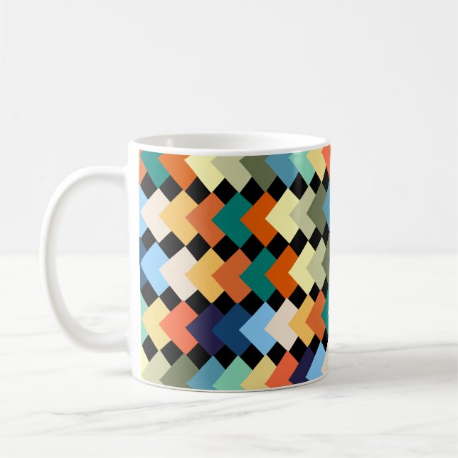 Diamants de couleur claire Mug de café (Gauche)