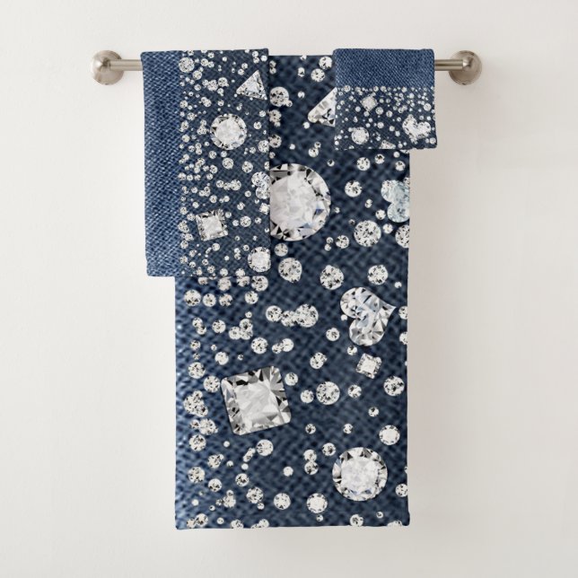 Diamants de denim de jean bleu glamour tendance Bl (En situation)