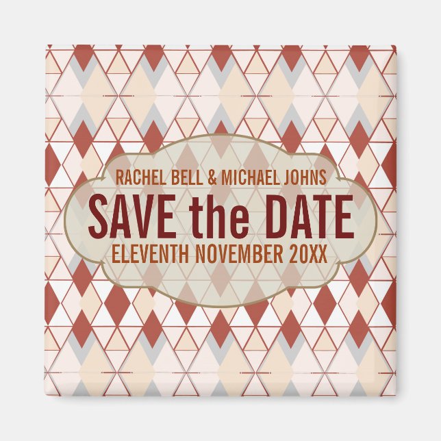 Diamants de la Terre SavetheDate Magnet (Devant)