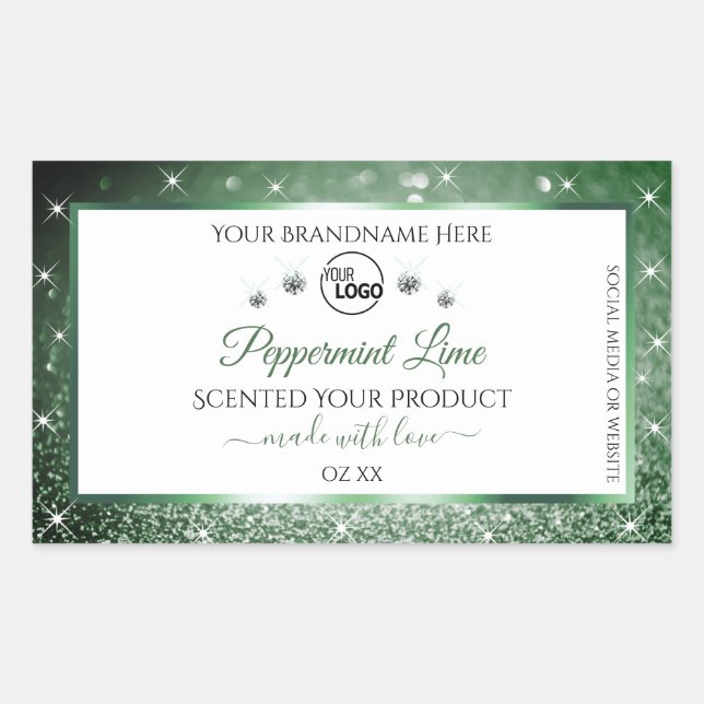 Diamants de logo Étiquettes de produits blancs Par (Devant)