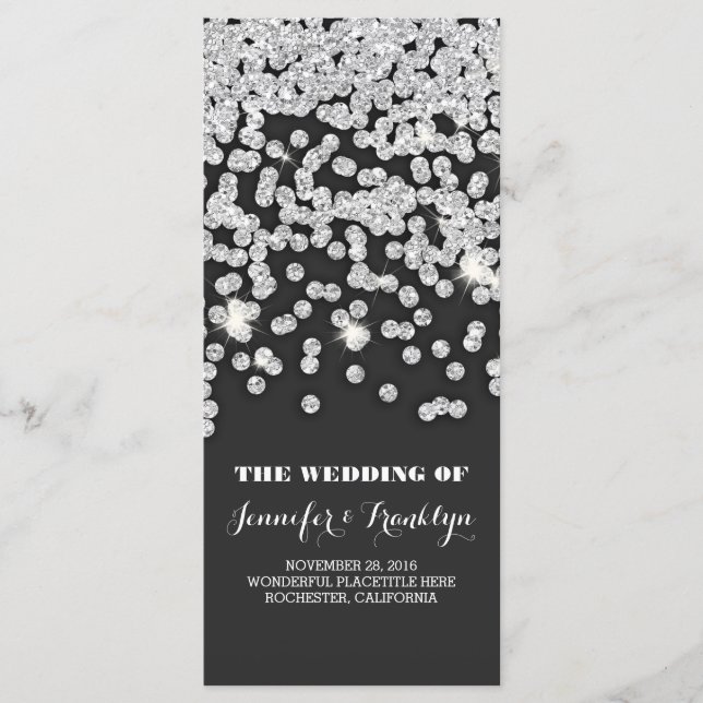 Diamants de Parties scintillant d'argent Programme (Devant)