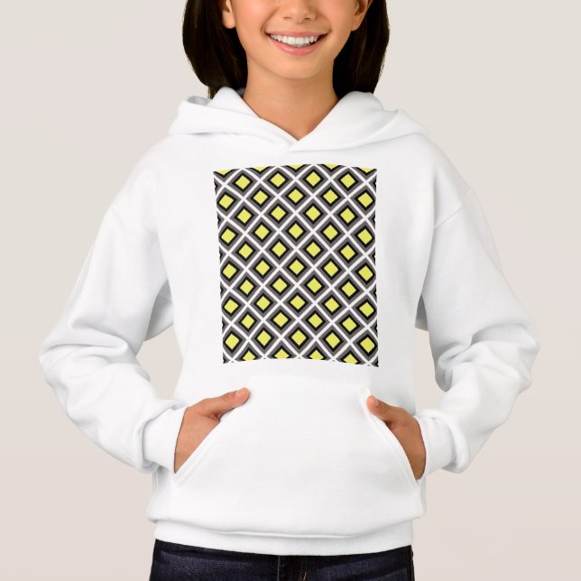 Diamants d'ikat gris foncé, noir, jaune par STaylo (Devant)
