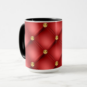 Diamants d'or rouge Mug de café Tufee