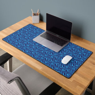 Diamants entrelacés : motif géométrique bleu foncé