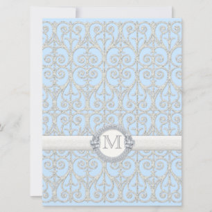 Diamants et dentelle, Faire-part de mariage monogr