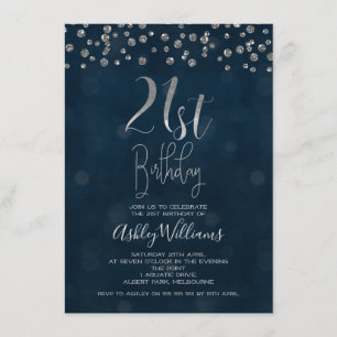 Diamants et Faux Argent Invitation 21e anniversair
