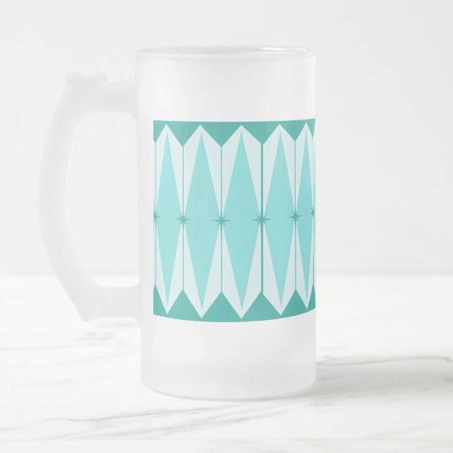 Diamants géométriques et éclats de verre glacé Mug (Gauche)