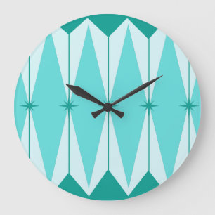 Diamants géométriques et Starburbs Horloge ronde