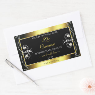 Diamants glamour Décor noir Étiquettes de produits