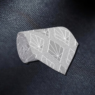 Diamants gris et blanc Cravate Motif Art déco