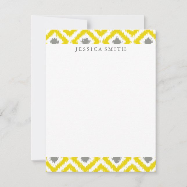Diamants gris jaune Merci Motif Ikat (Devant)