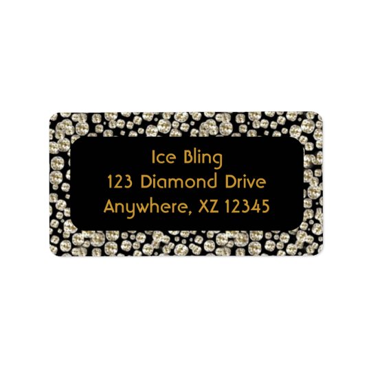 Diamants noirs étiquettes d’adresse