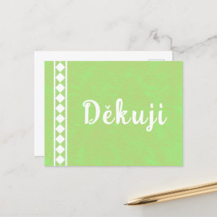 Diamants sur carte postale Merci tchèque