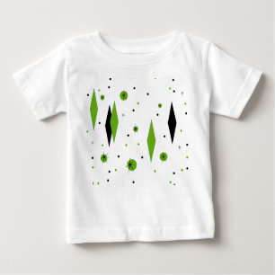 Diamants verts rétros et Starbursts T-shirt bébé