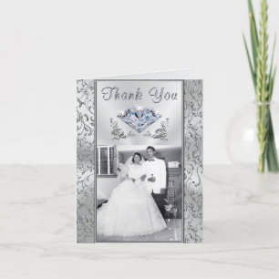 Diamond Anniversary Thank You Cards, Your PHOTO