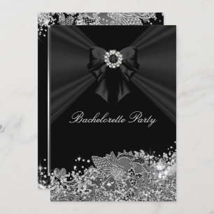 Diamond Bow noir dentelle Invitation du groupe Bac