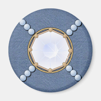 Diamond Denim et Pearls Magnet