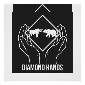 Diamond Hands — Affiche Brillante
