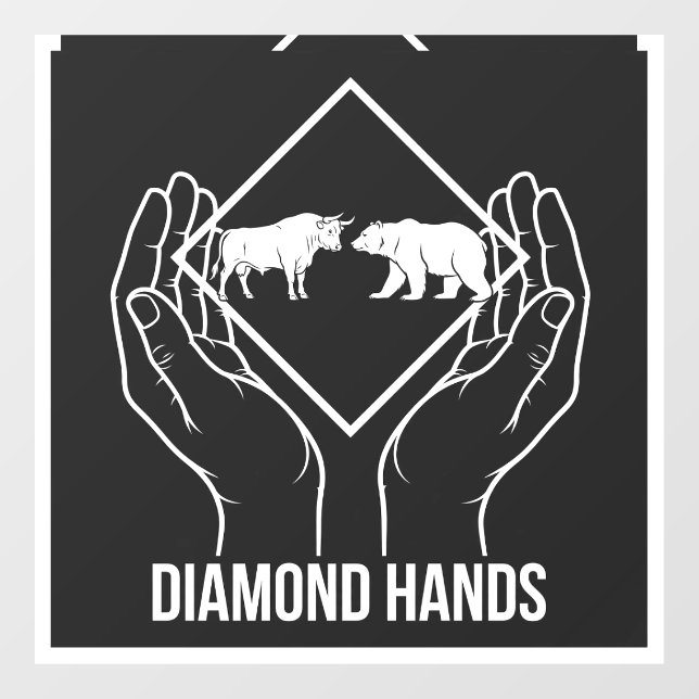 Diamond Hands — Autocollant pour fenêtre (Feuille)