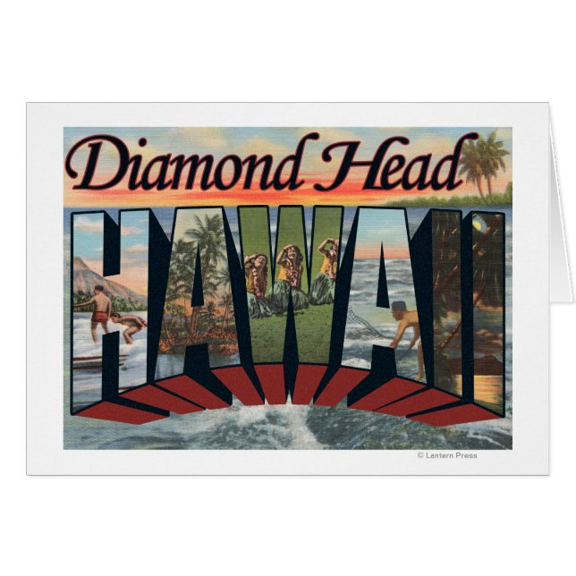 Diamond Head, Hawaii - Scènes de grandes lettres (Devant horizontal)