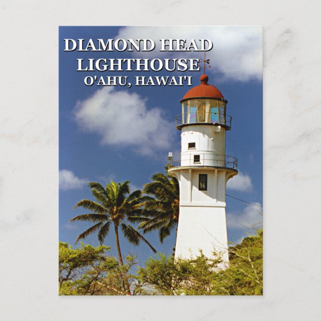 Diamond Head Lighthouse, O'ahu, Carte postale Hawa (Devant)