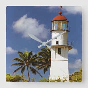 Diamond Head Lighthouse, O'ahu, horloge Hawai'i