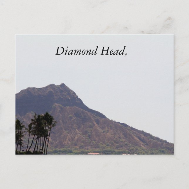 Diamond Head, photo, Hawaii, Carte postale (Devant)