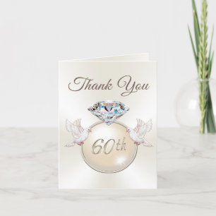Diamond Inséparable 60e Anniversaire Merci Cartes
