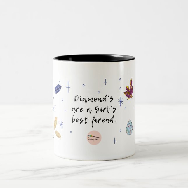 Diamond's sont un meilleur ami de fille Coffee Mug (Centre)