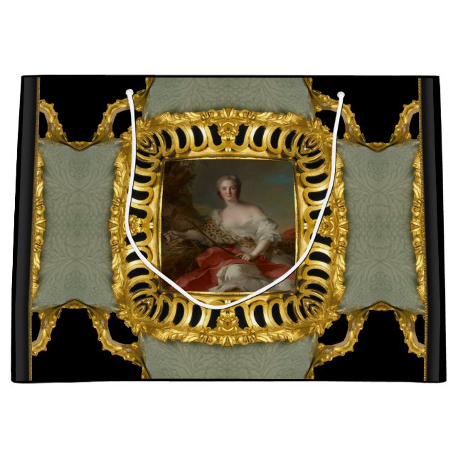 Diana Elegant Girly Baroque Grand Sac Cadeau (Devant)