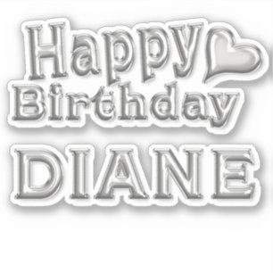 Diane Happy Birthday Autocollants