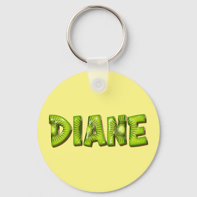 Diane Name Kiwi Design Porte-clés (Recto)